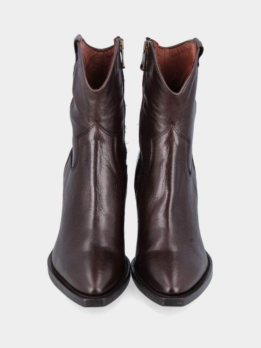 Camperos a stivaletto in vitello testa di moro semi tubo