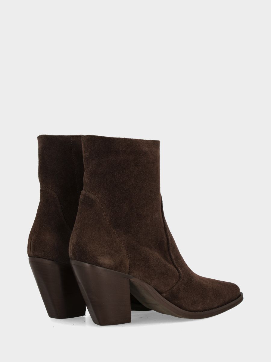 Camperos in crosta testa di moro con tacco monoblocco