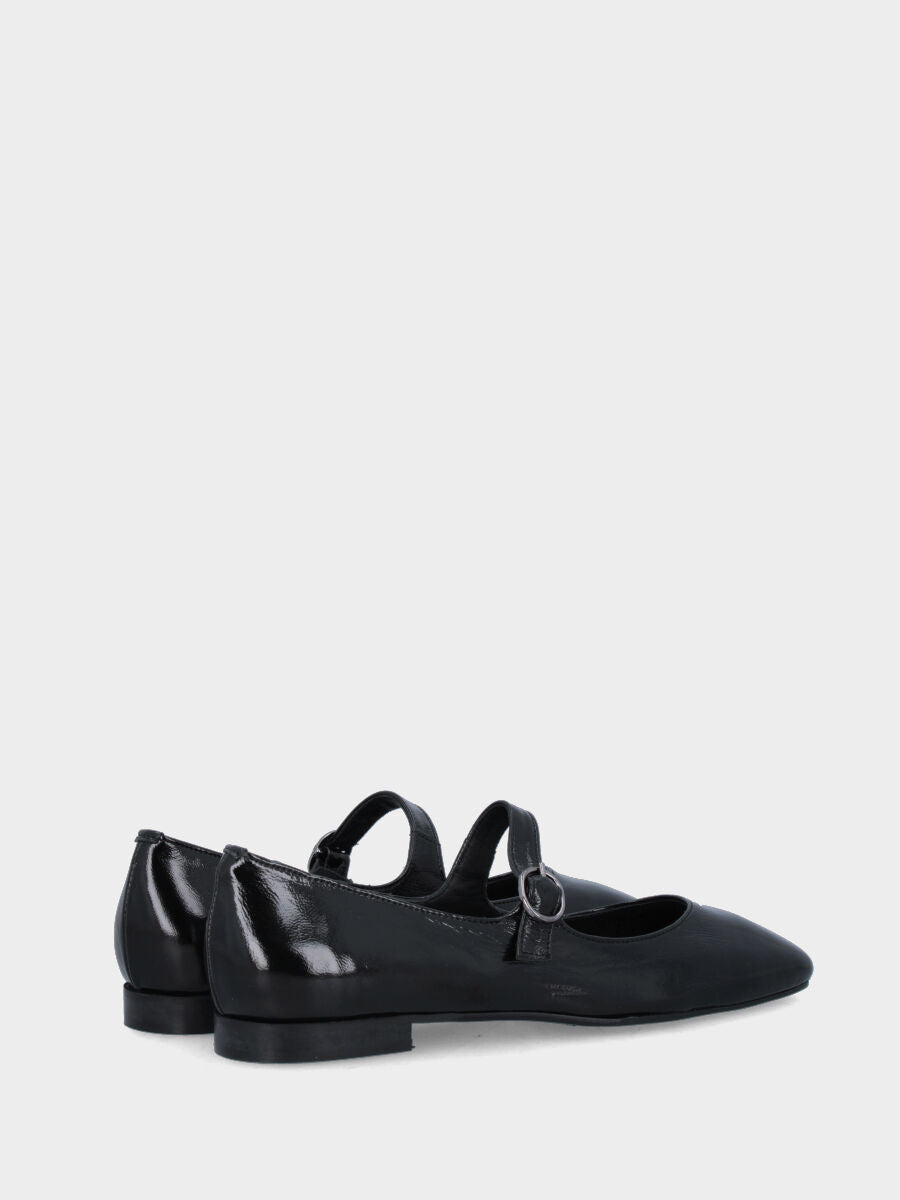 Décolleté Mary Jane in verlux nero con tacco basso